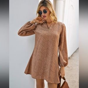 SHEIN Cheetah print tunic dress